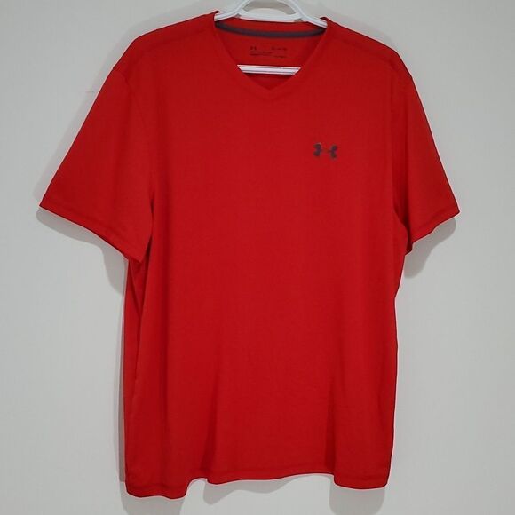 UNDER Armour red XL heatgear loose fit short sleeve shirt - Picture 1 of 5